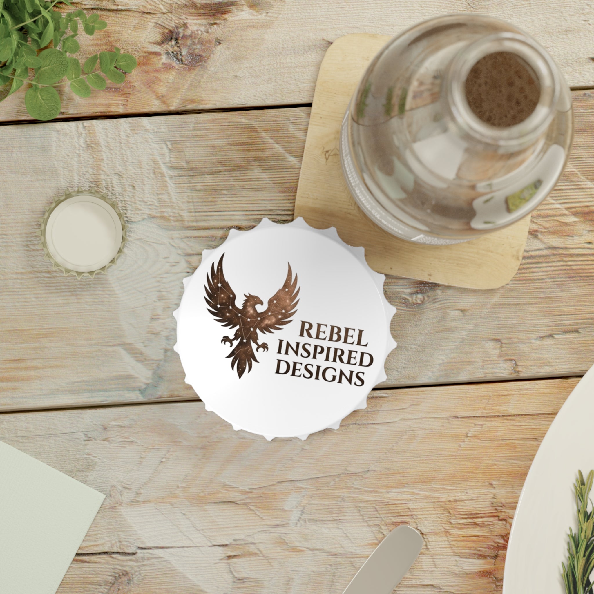 Rebel Inspired Designs Bottle Opener | Phoenix Logo Metal Opener