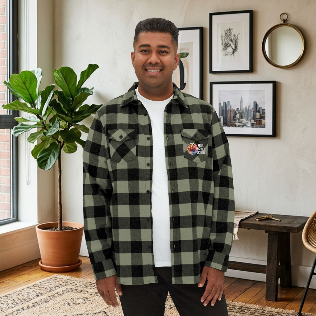 Together We Rise Flannel Shirt | Two-Sided Inspirational Buffalo Check Button-Up