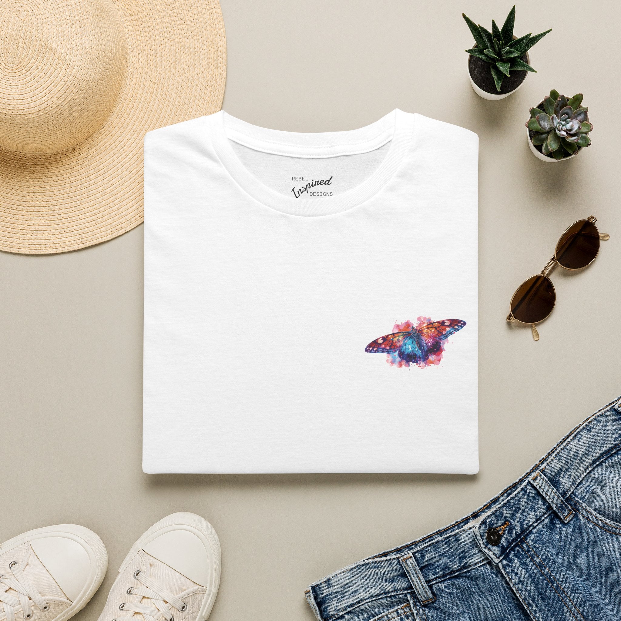 Butterfly Rise Together T-Shirt | Watercolor Inspirational Butterfly Tee | Equality Advocacy Gift