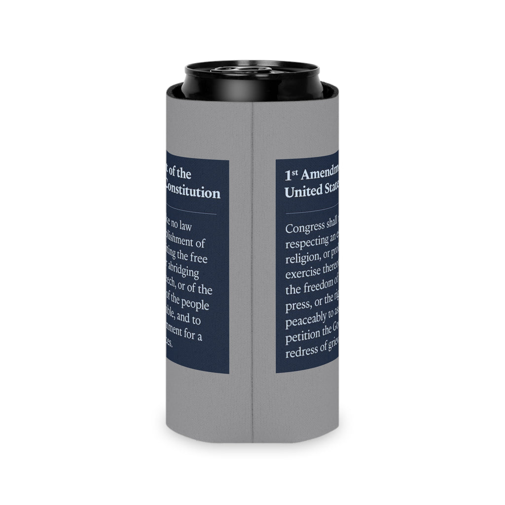 1st Amendment Can Cooler | Patriotic Drink Insulator | Freedom of Speech Gift