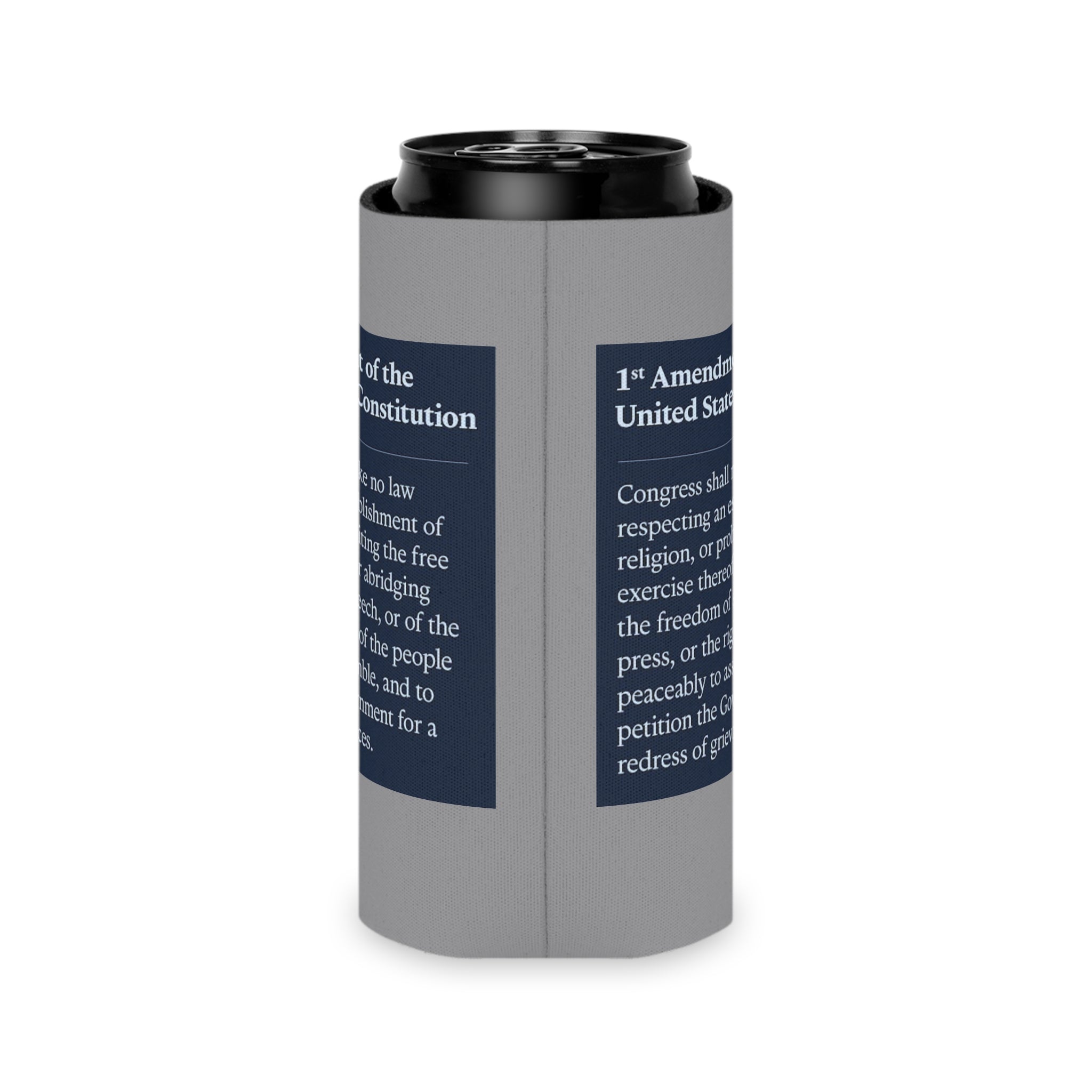 1st Amendment Can Cooler | Patriotic Drink Insulator | Freedom of Speech Gift