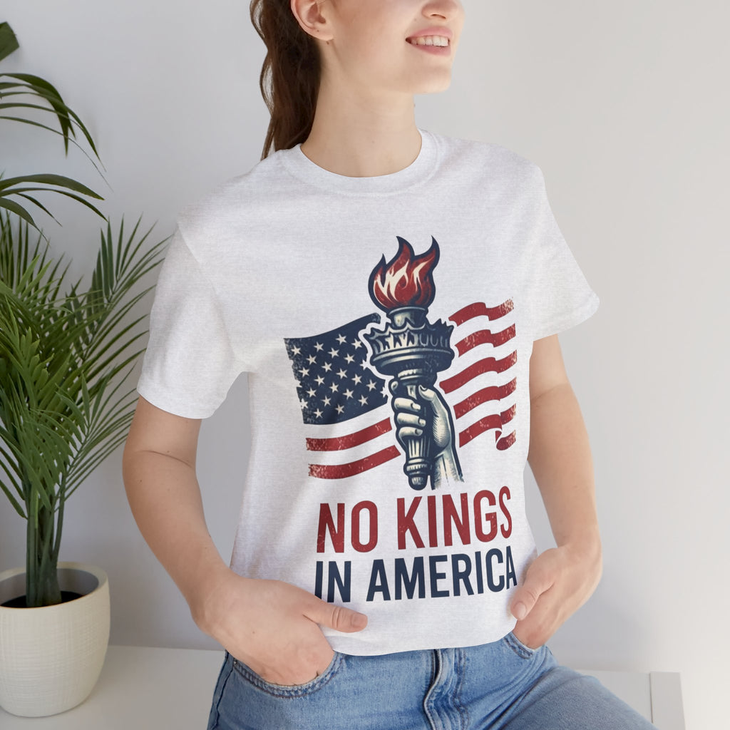 No Kings in America T-Shirt | Patriotic Liberty Graphic Tee | Activist Protest Top