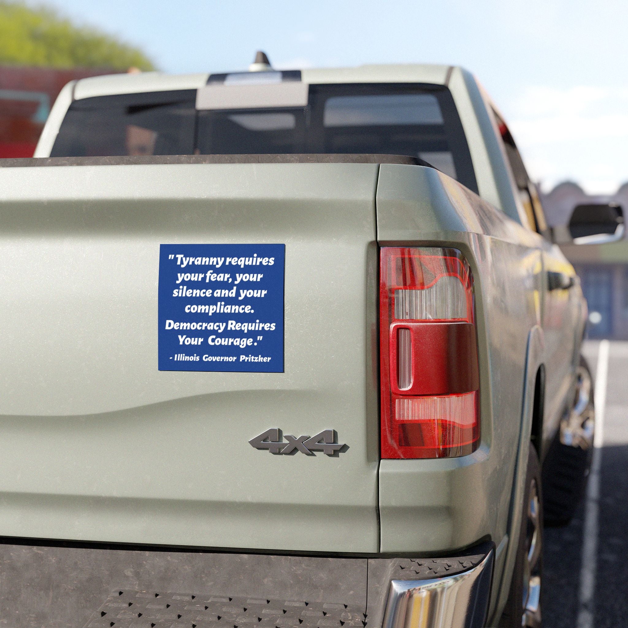 Pritzker Quote Bumper Magnet | Political Car Decal | Election Gift