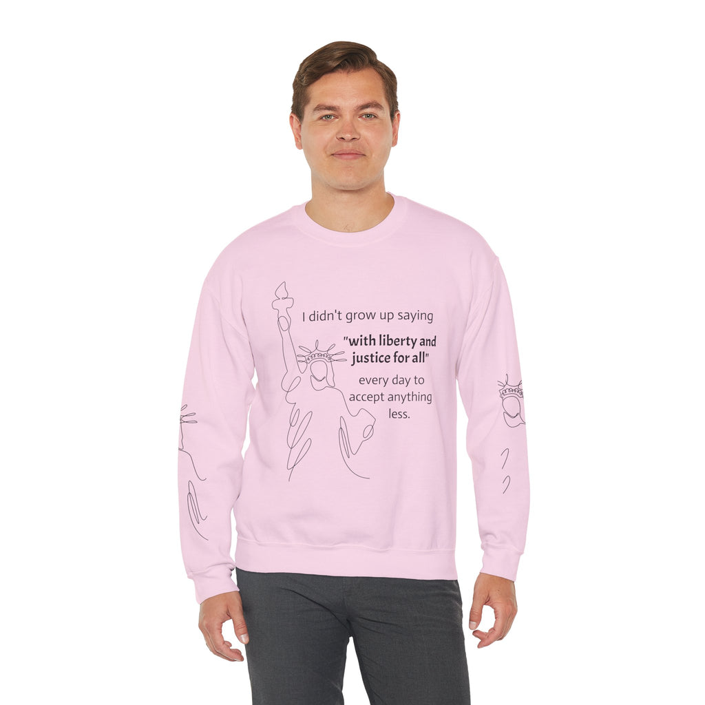Liberty and Justice Crewneck Sweatshirt | Statue of Liberty Pullover | Equality and Freedom Gift