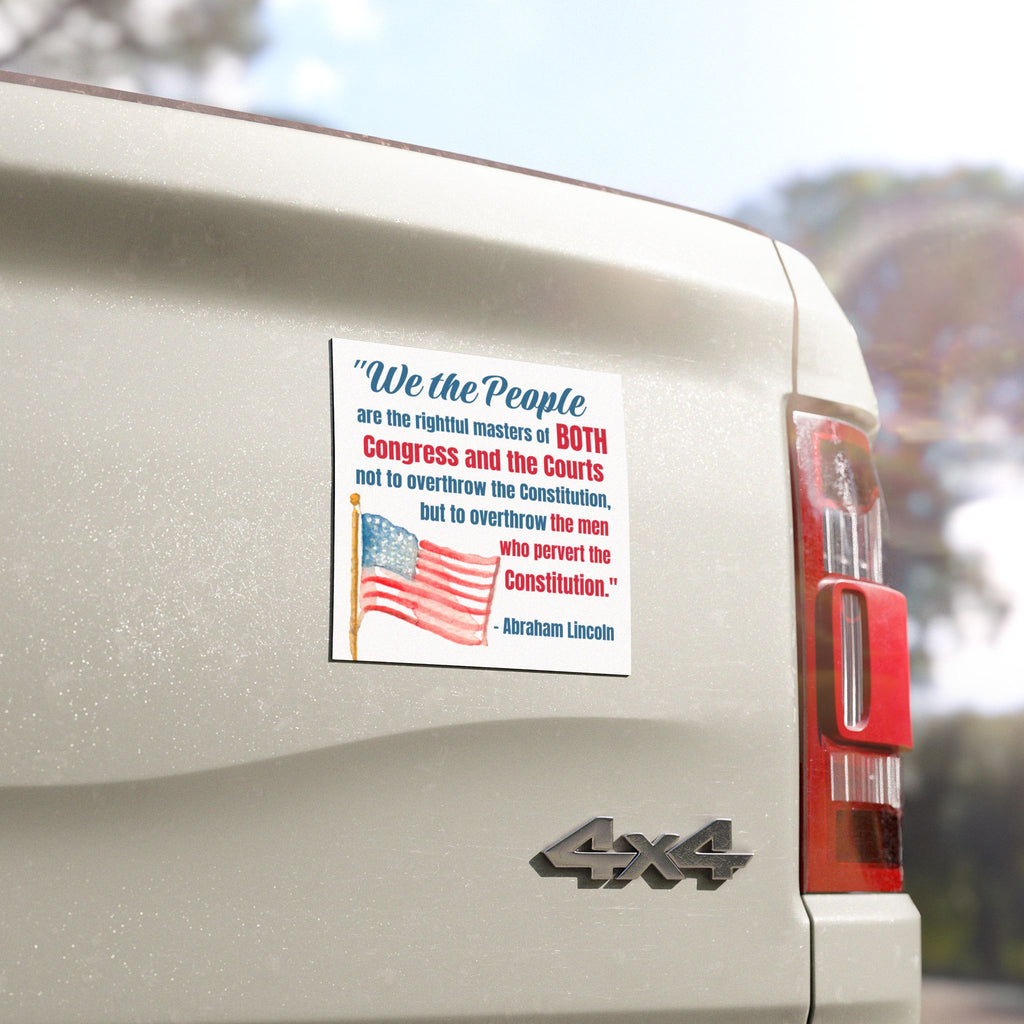 Abraham Lincoln Magnet | Patriotic Car Decal | We the People Accessory | History Lover Gift