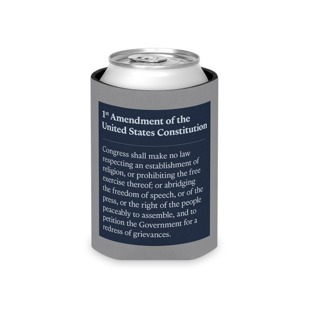 1st Amendment Can Cooler | Patriotic Drink Insulator | Freedom of Speech Gift