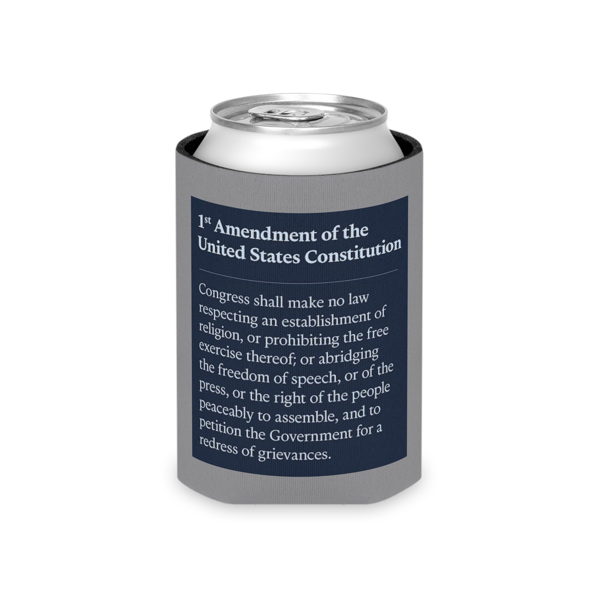 1st Amendment Can Cooler | Patriotic Drink Insulator | Freedom of Speech Gift