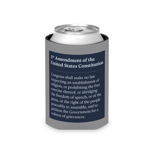 1st Amendment Can Cooler | Patriotic Drink Insulator | Freedom of Speech Gift