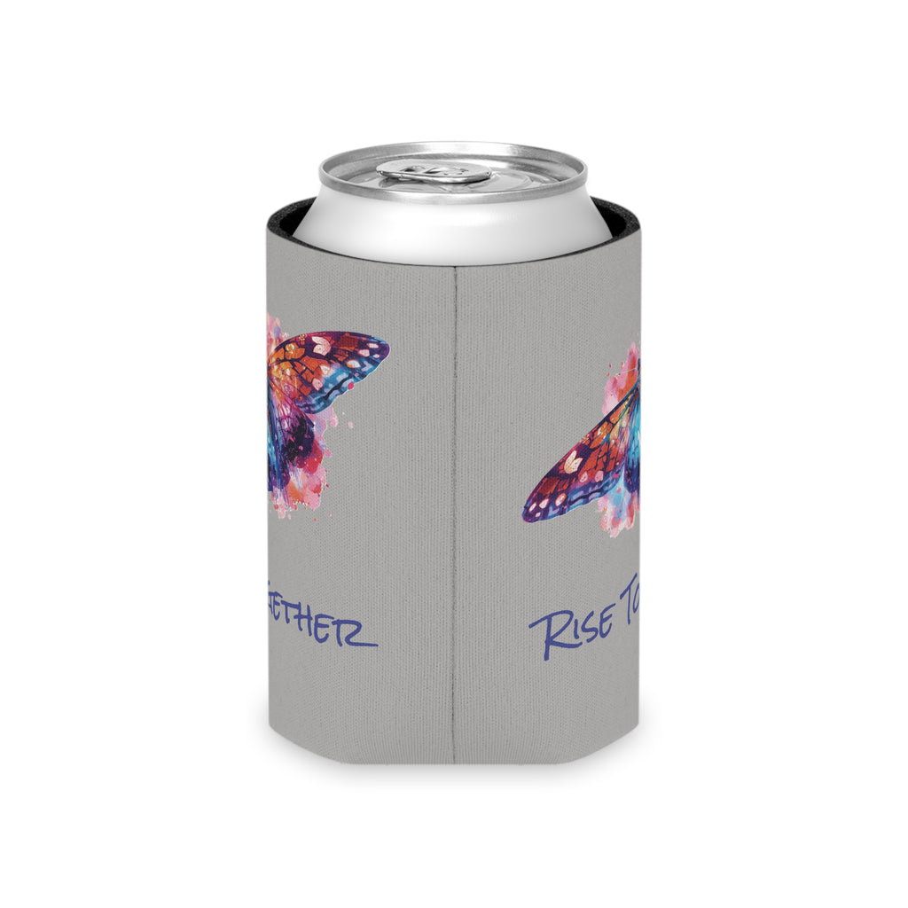 Butterfly Rise Together Can Cooler | Inspirational Watercolor Design | Activist Gift