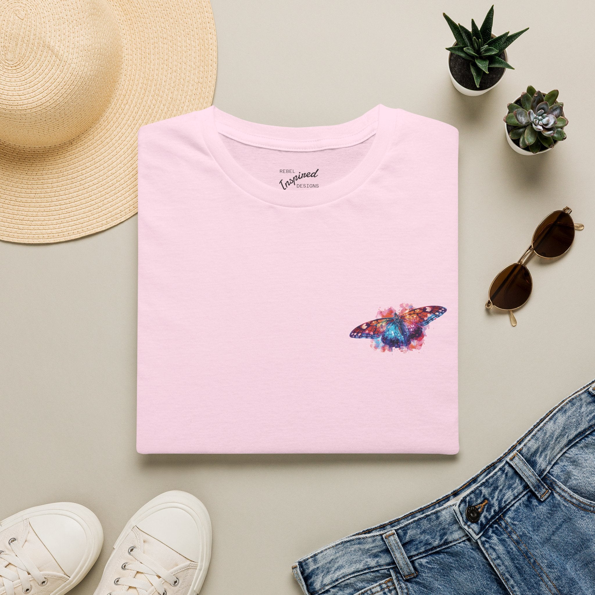 Butterfly Rise Together T-Shirt | Watercolor Inspirational Butterfly Tee | Equality Advocacy Gift