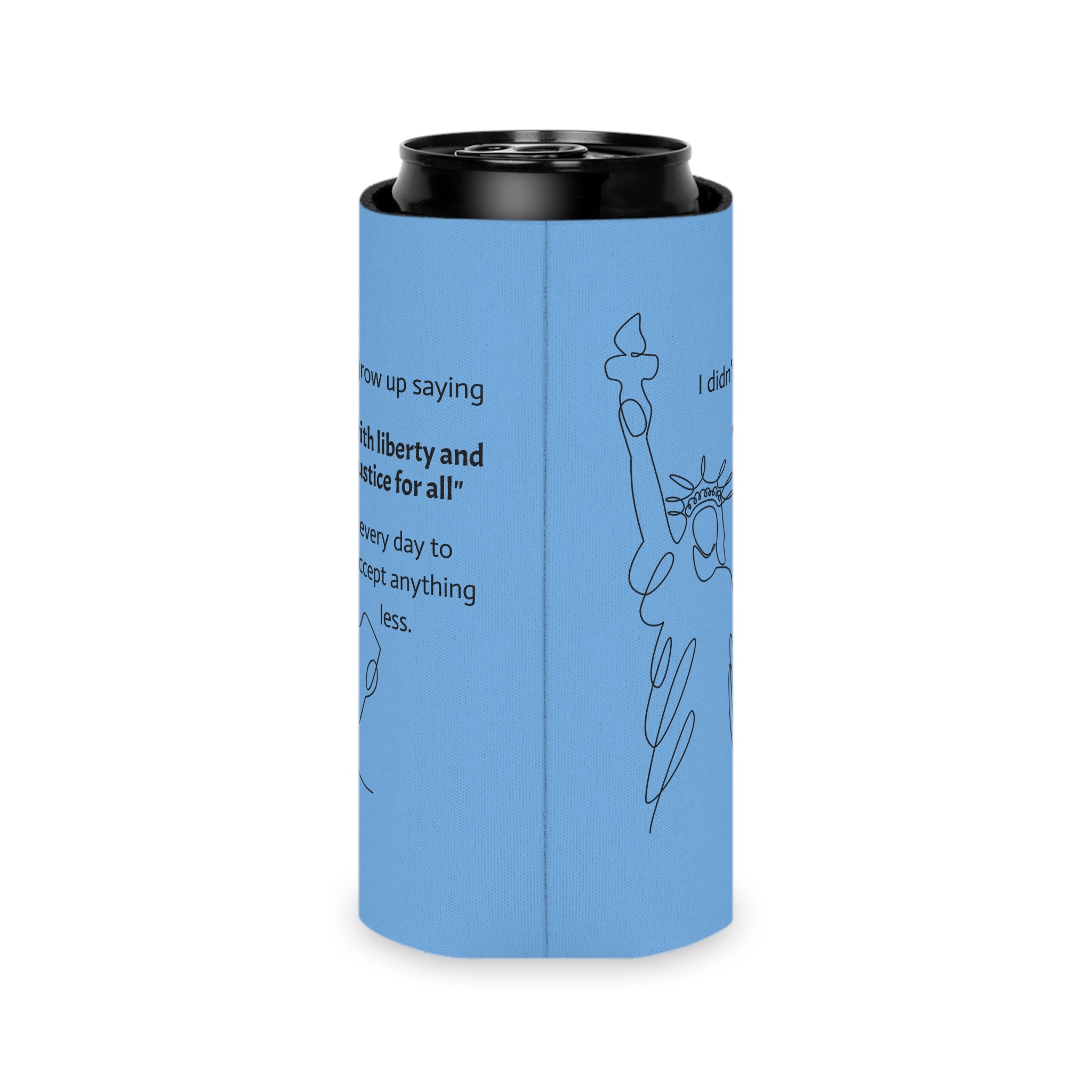 Statue of Liberty Can Cooler | Patriotic Beverage Sleeve | Activist Gift