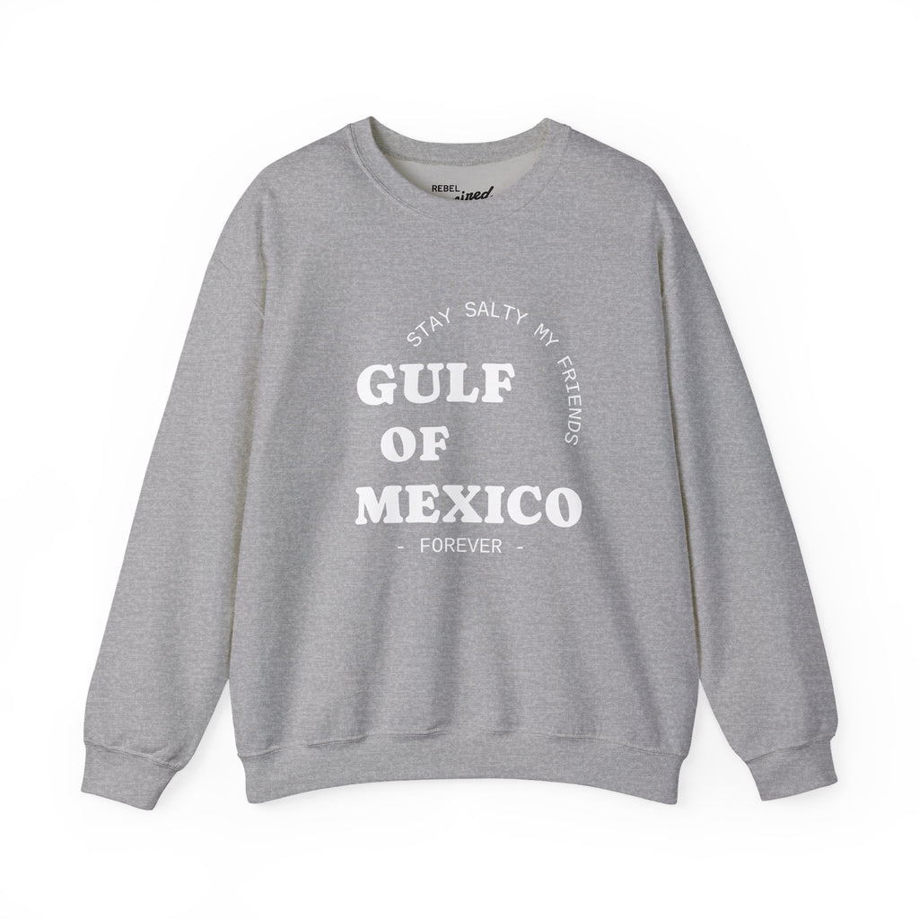 Stay Salty Unisex Sweatshirt, Gulf of Mexico Crewneck, Coastal Humor Vacation Gift
