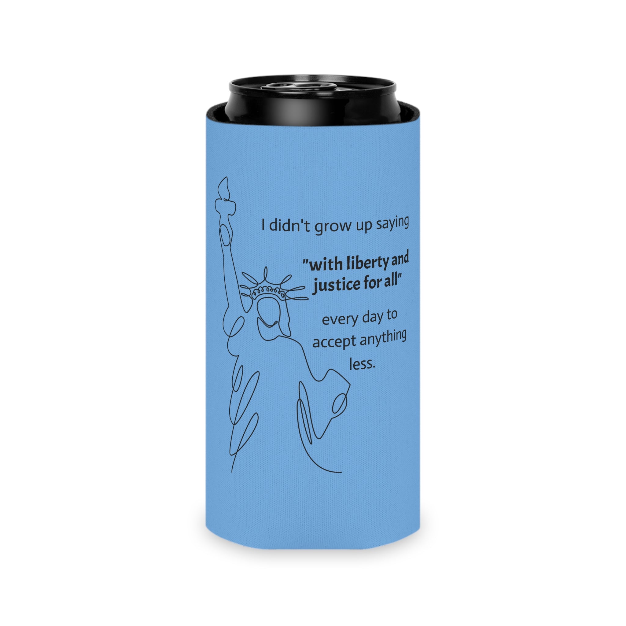 Statue of Liberty Can Cooler | Patriotic Beverage Sleeve | Activist Gift