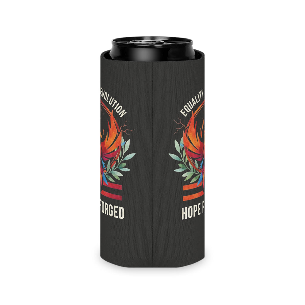 Hope Reforged Can Cooler | Equality & Evolution Drink Holder | Rising Phoenix Design