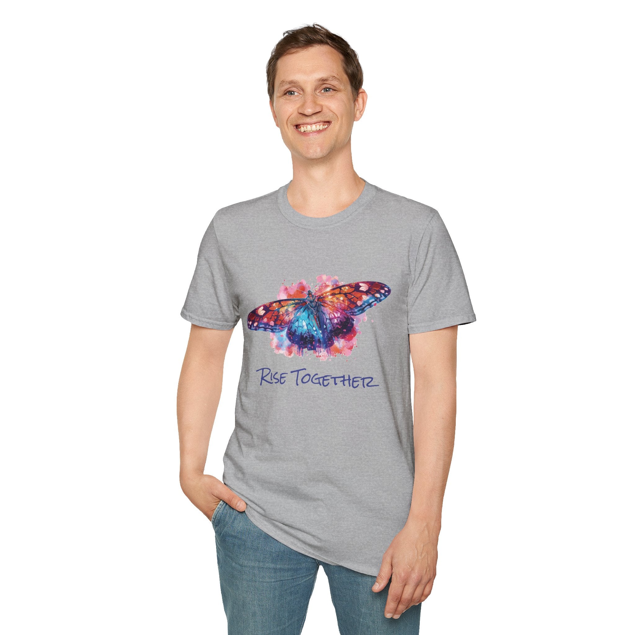 Butterfly Rise Together Graphic Tee | Equality Advocacy T-Shirt | Activist Gift