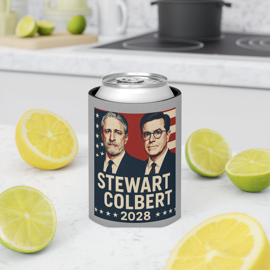 Stewart Colbert 2028 Can Cooler, Political Humor Beverage Holder, Insulated Drink Sleeve