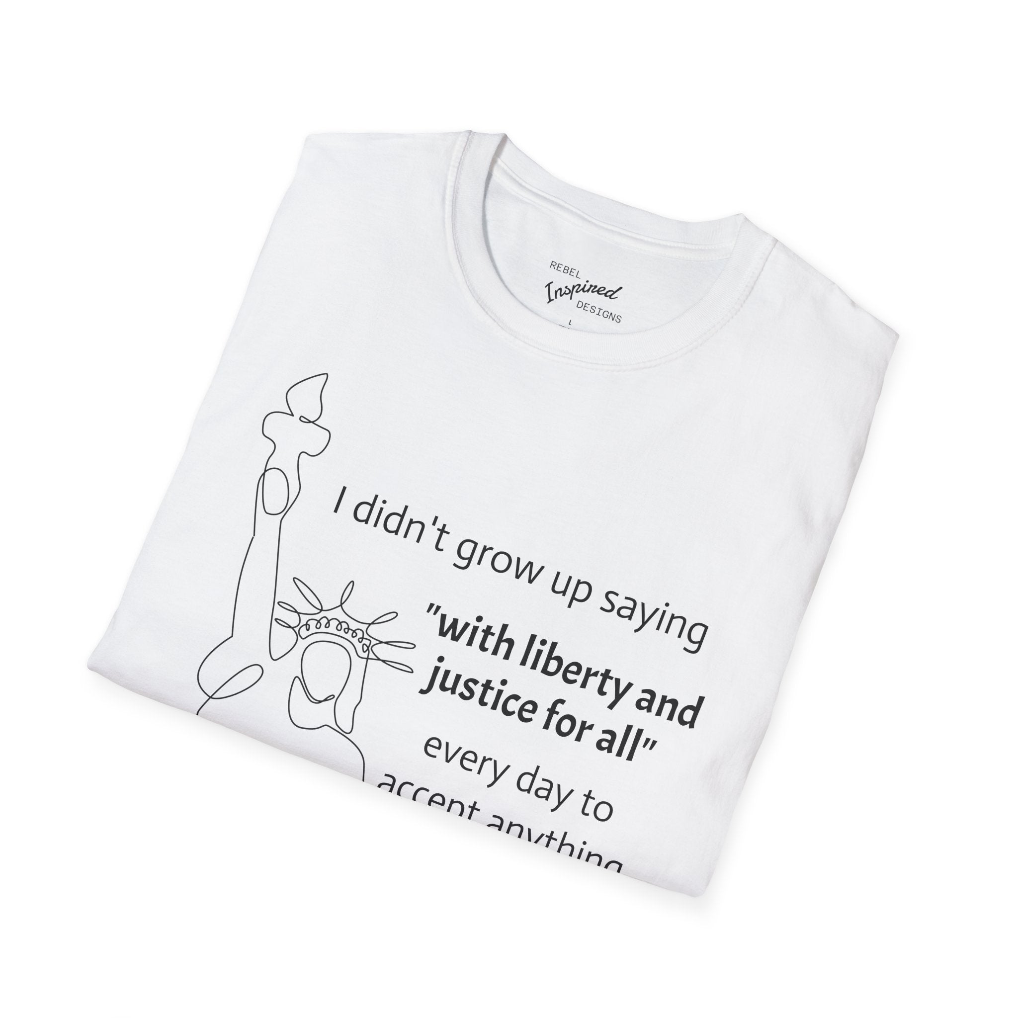 Liberty and Justice For All T-Shirt, Statue of Liberty Unisex Tee, Equality Shirt