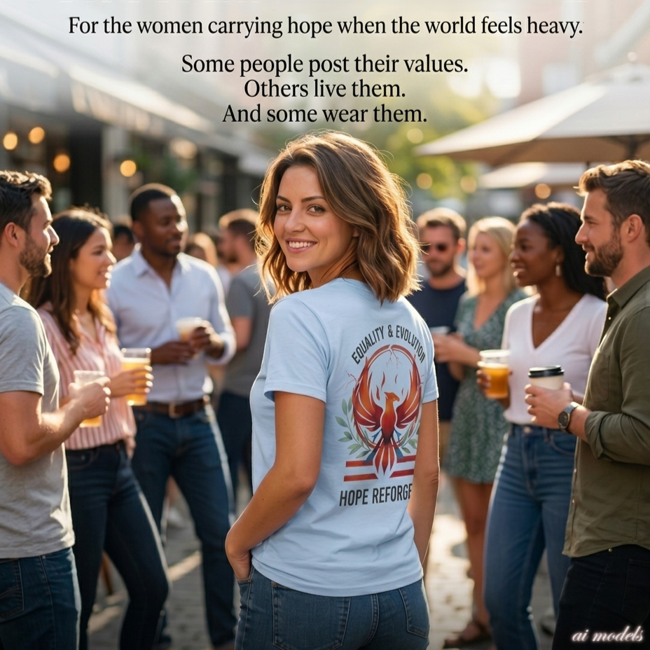 Hope Reforged Tee | Rising Phoenix Resistance T-Shirt | Empowerment Gift