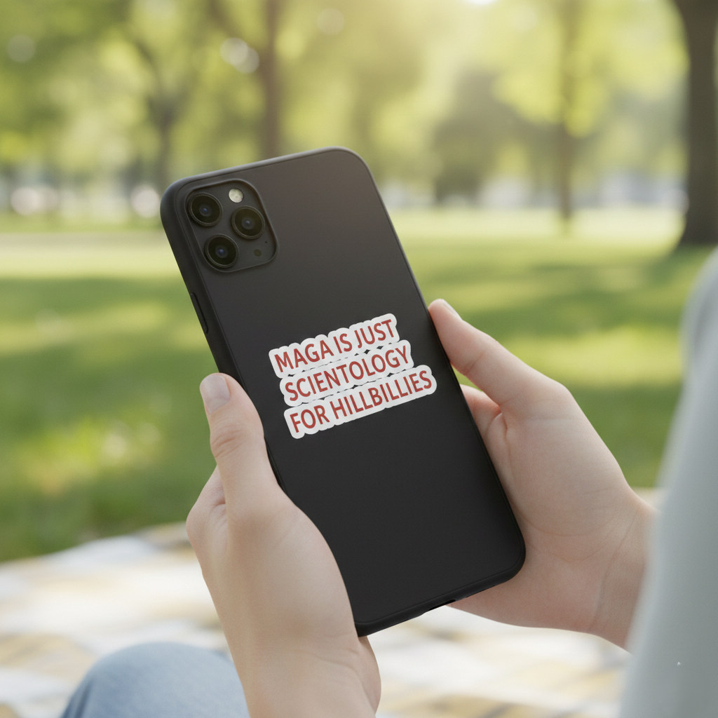 Hillbilly MAGA Kiss-Cut Stickers, Funny Stickers, Political Satire Decal