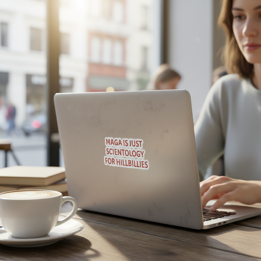 Hillbilly MAGA Kiss-Cut Stickers, Funny Stickers, Political Satire Decal