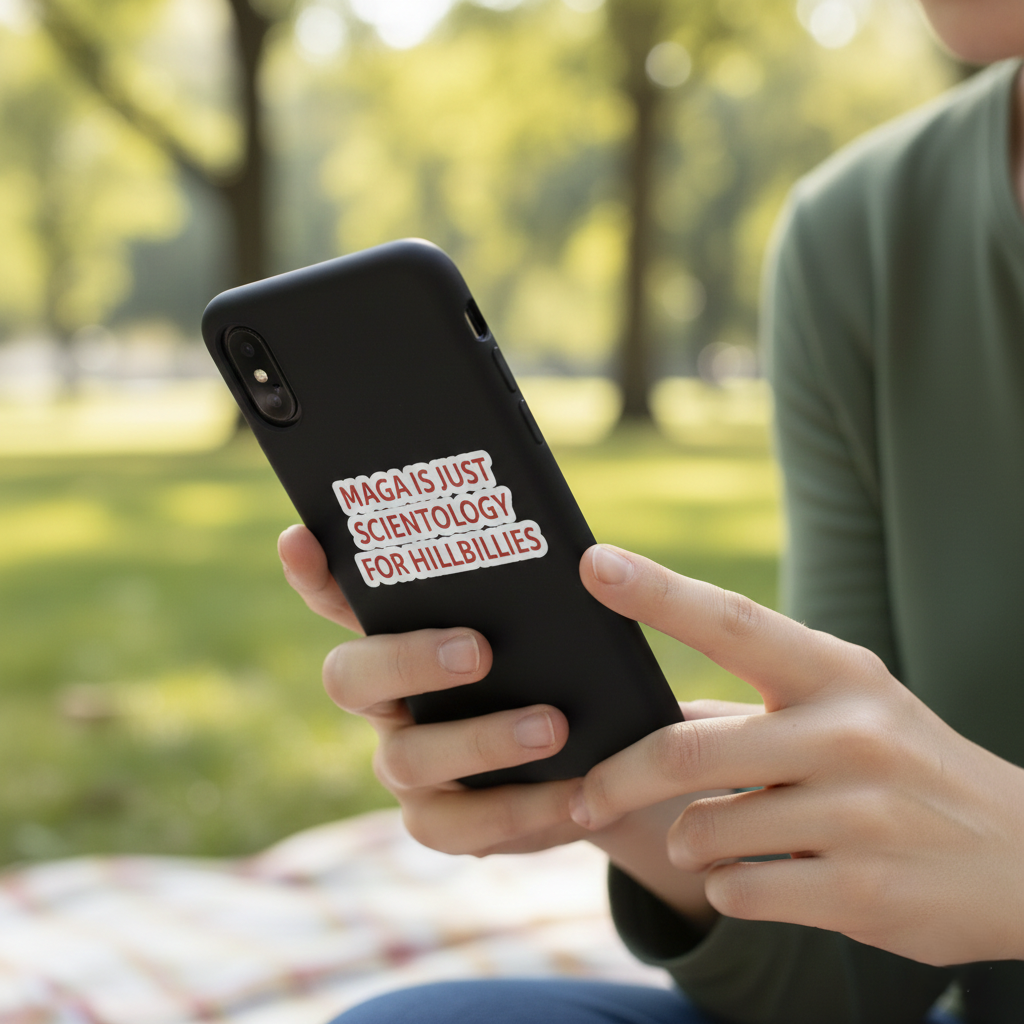 Hillbilly MAGA Kiss-Cut Stickers, Funny Stickers, Political Satire Decal