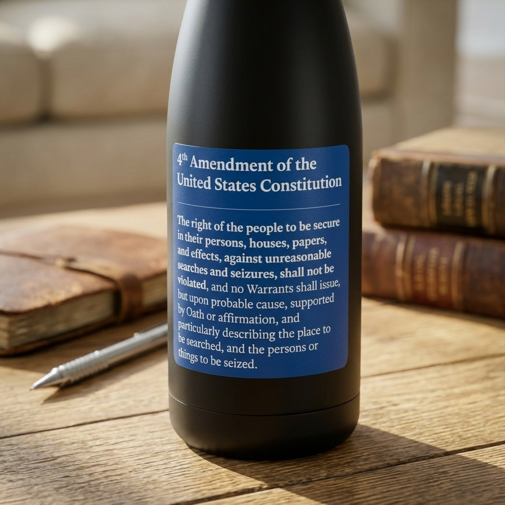 4th Amendment Kiss-Cut Stickers, US Constitution Decal, Political Activist Gift