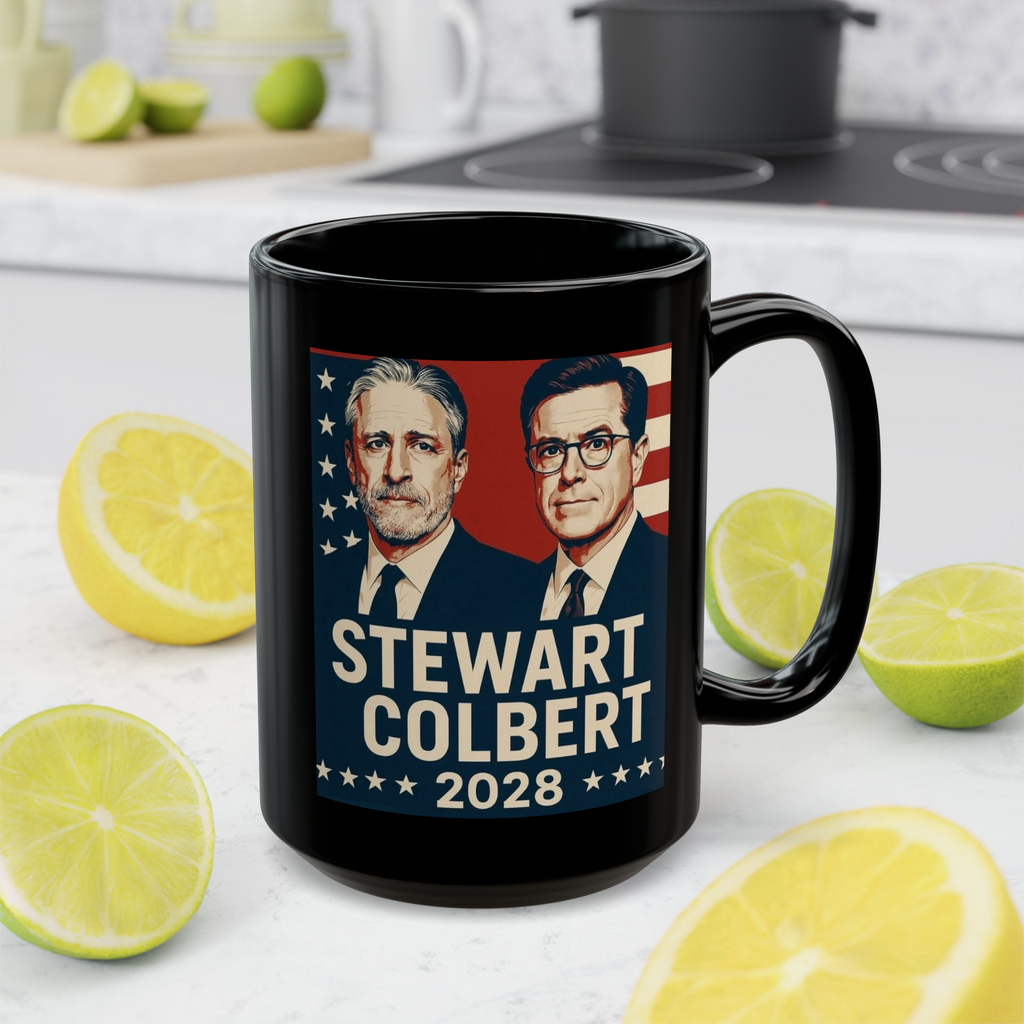 Stewart Colbert 2028 Coffee Mug | Political Humor Gift