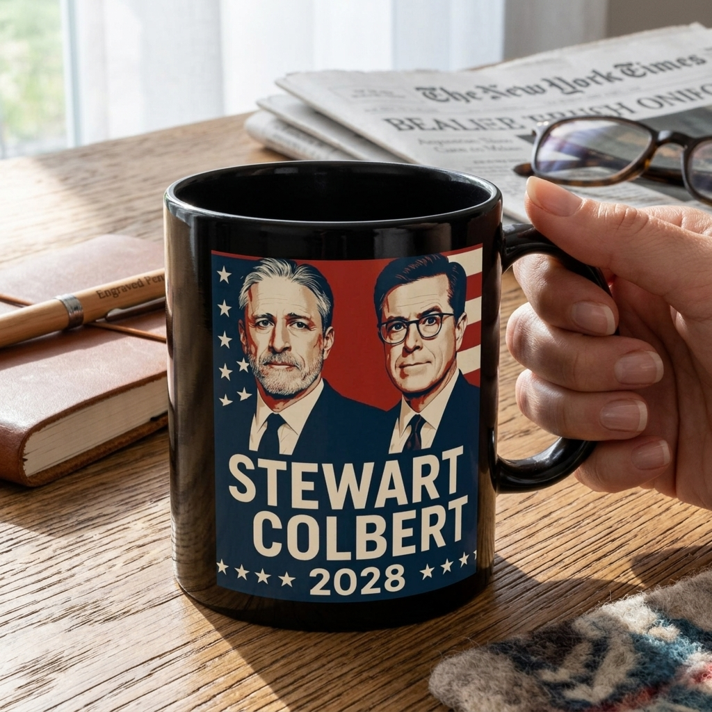 Stewart Colbert 2028 Coffee Mug | Political Humor Gift