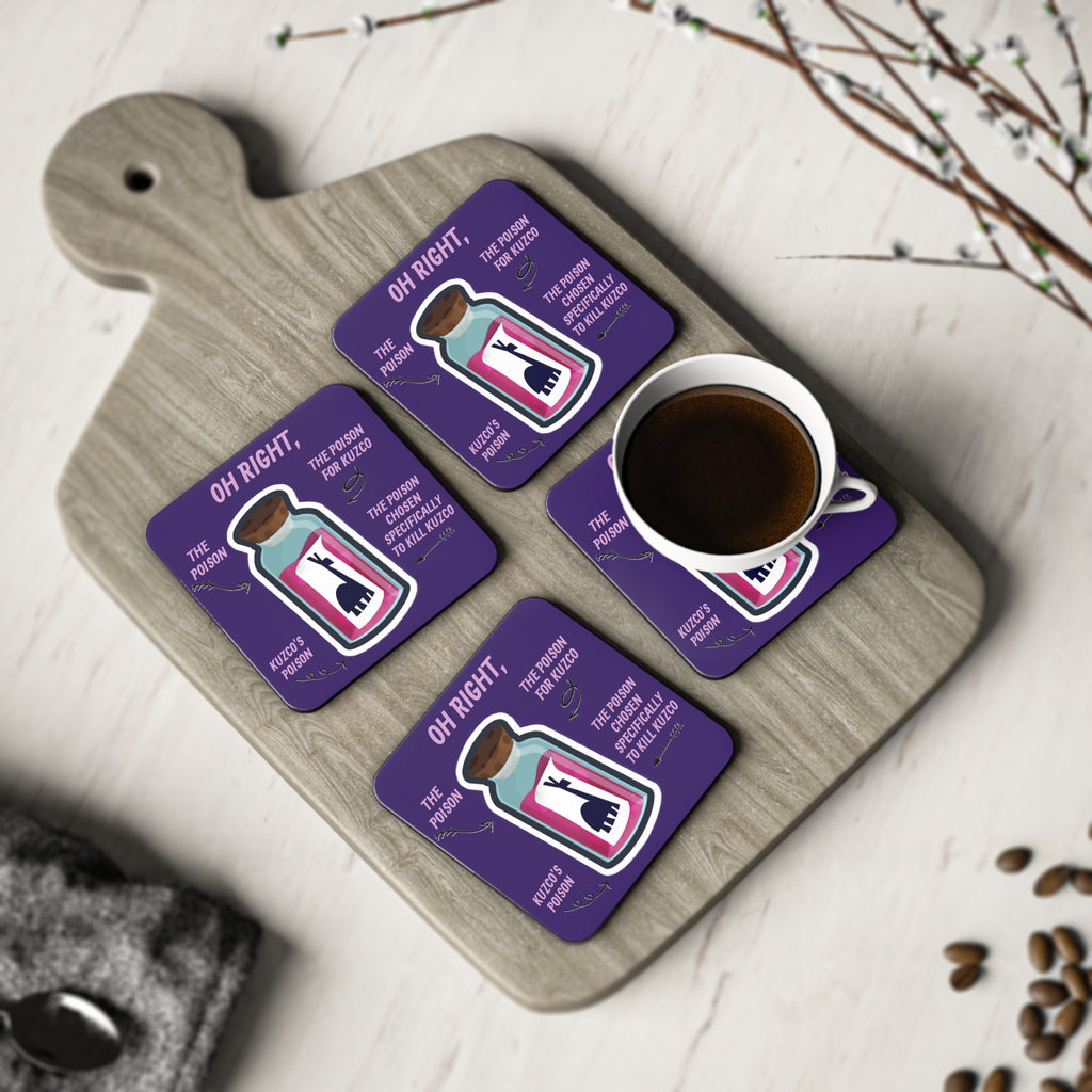 Poison Llama Coasters | Animated Movie Drink Coaster | Gift Under 15