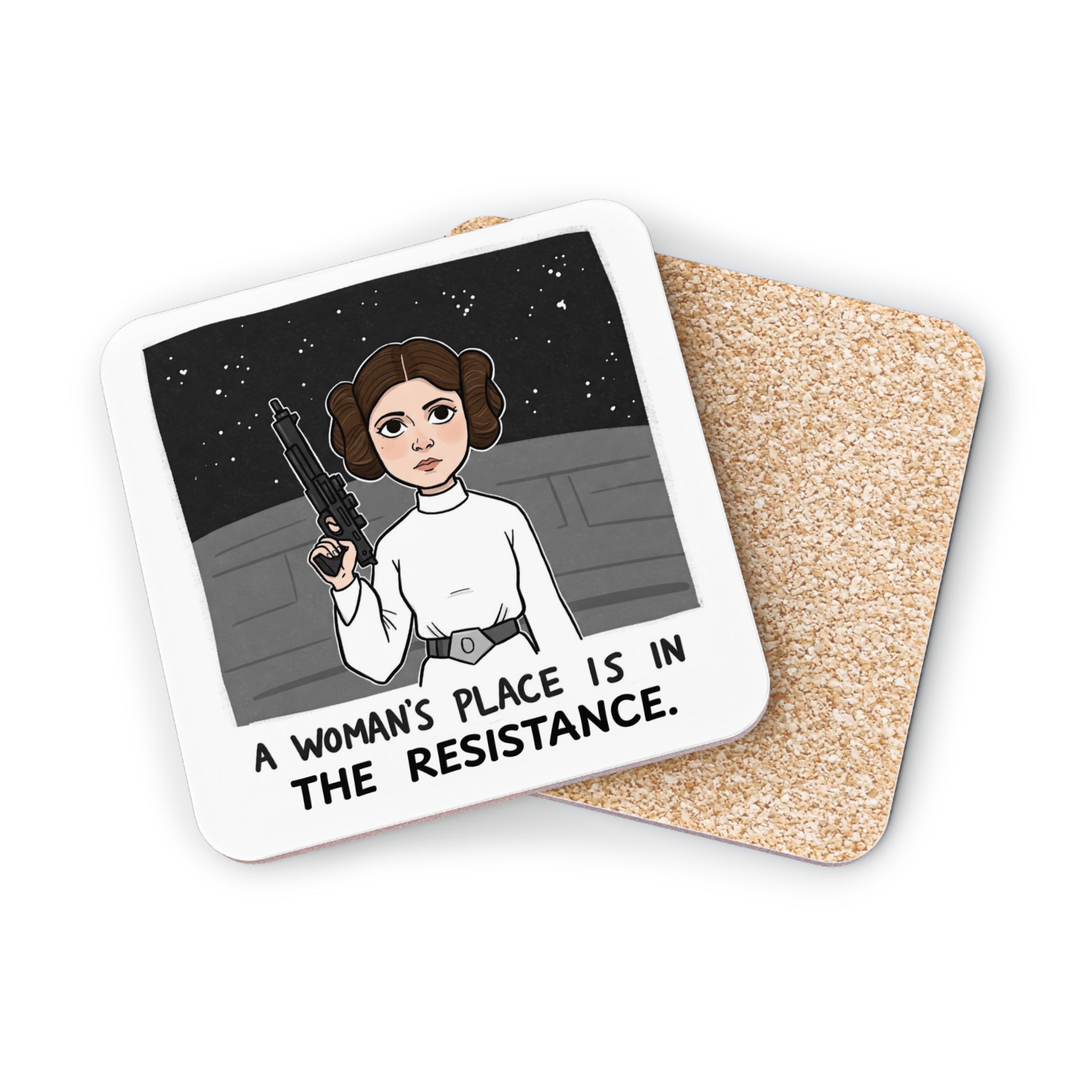 A Woman's Place is in the Resistance Coasters | Sci-fi Inspired Gifts