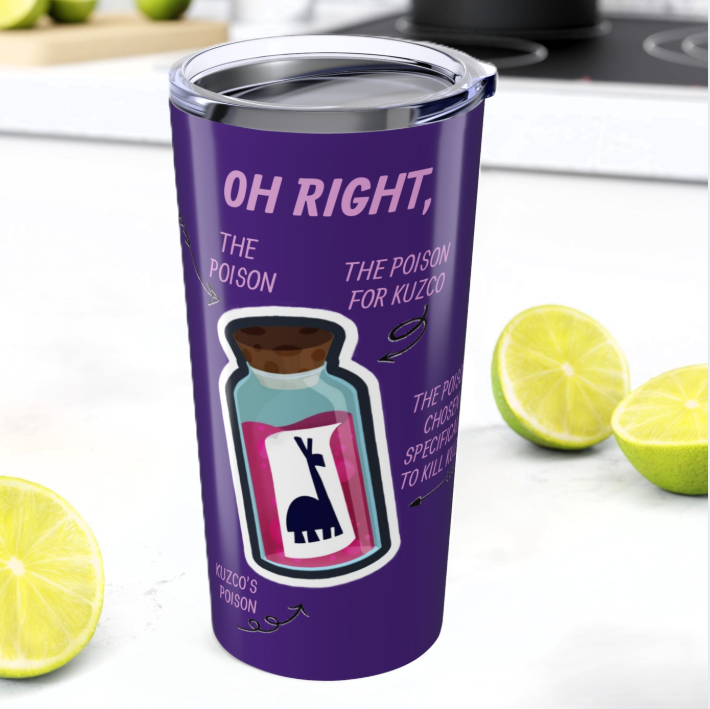 Poison Llama Tumbler | Stainless Steel Insulated Cup 20oz | Animated Movie Gift