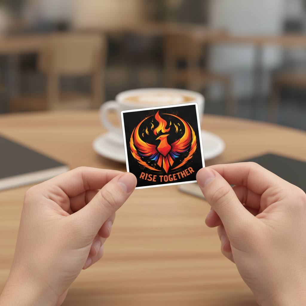 Rise Together Kiss-Cut Sticker | Rising Phoenix Vinyl Sticker