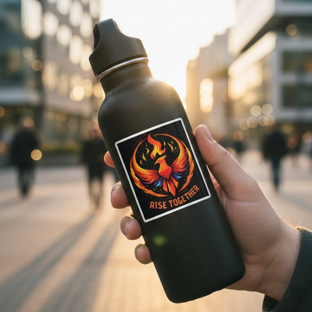 Rise Together Kiss-Cut Sticker | Rising Phoenix Vinyl Sticker