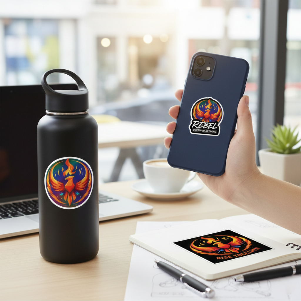 Rise Together Kiss-Cut Sticker | Rising Phoenix Vinyl Sticker