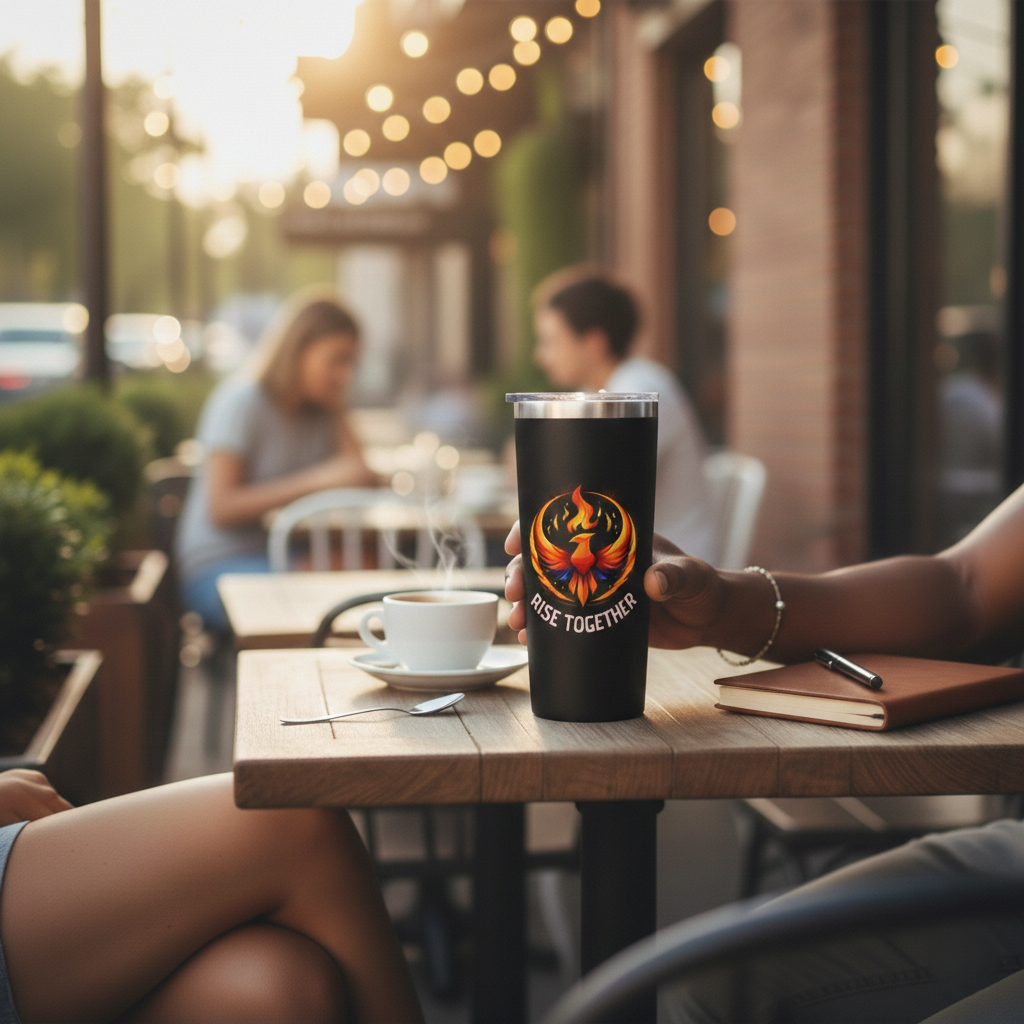 Rise Together Tumbler | 22oz Double-Wall Travel Mug | Activist Gift