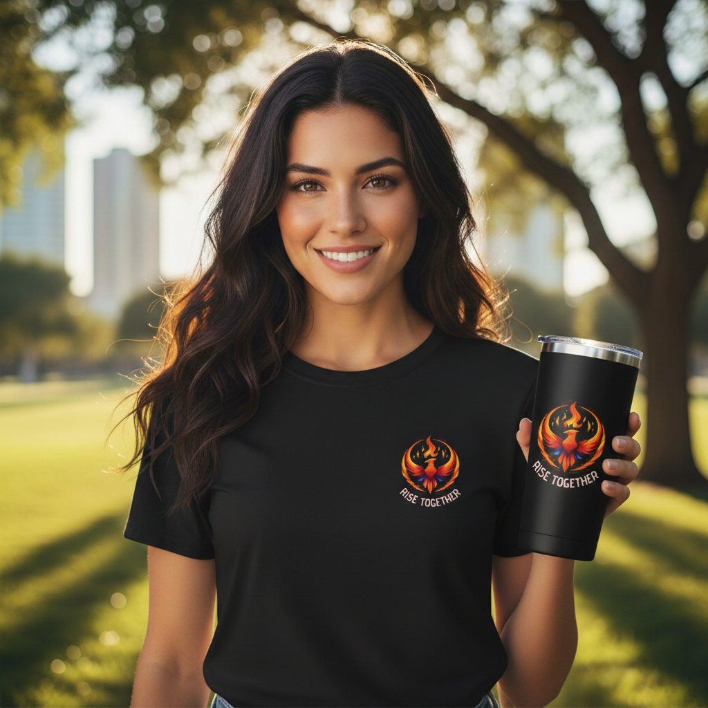 Rise Together Tumbler | 22oz Double-Wall Travel Mug | Activist Gift