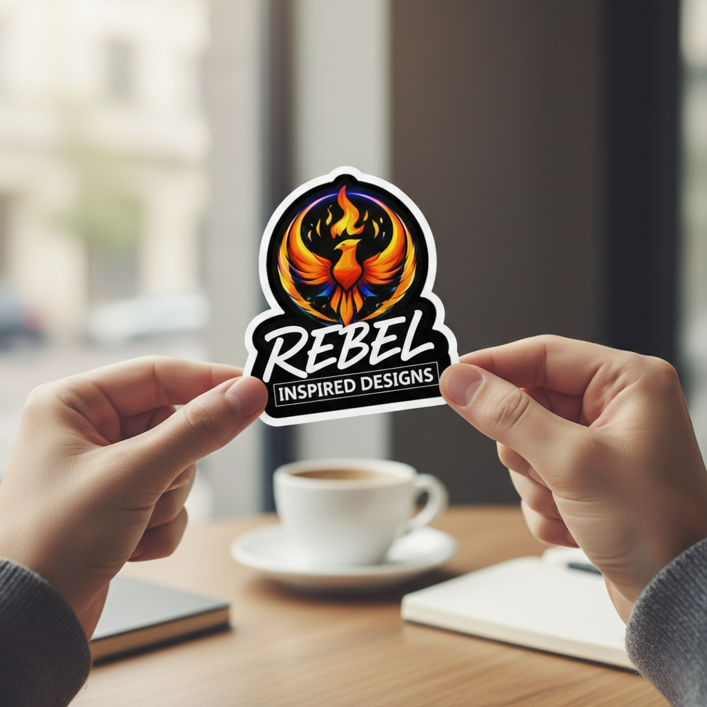 Rebel Inspired Designs Kiss-Cut Sticker | Phoenix Flame Logo sticker