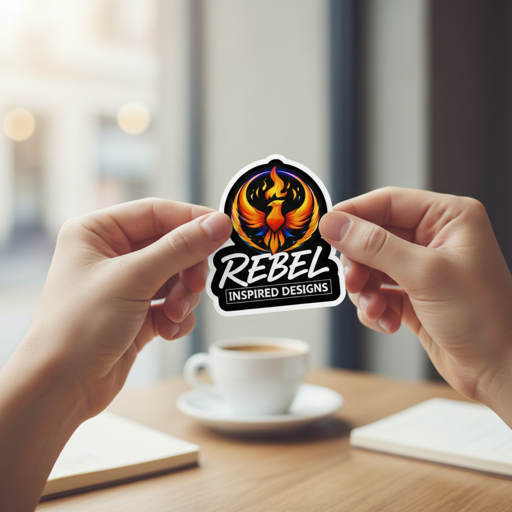 Rebel Inspired Designs Kiss-Cut Sticker | Phoenix Flame Logo sticker