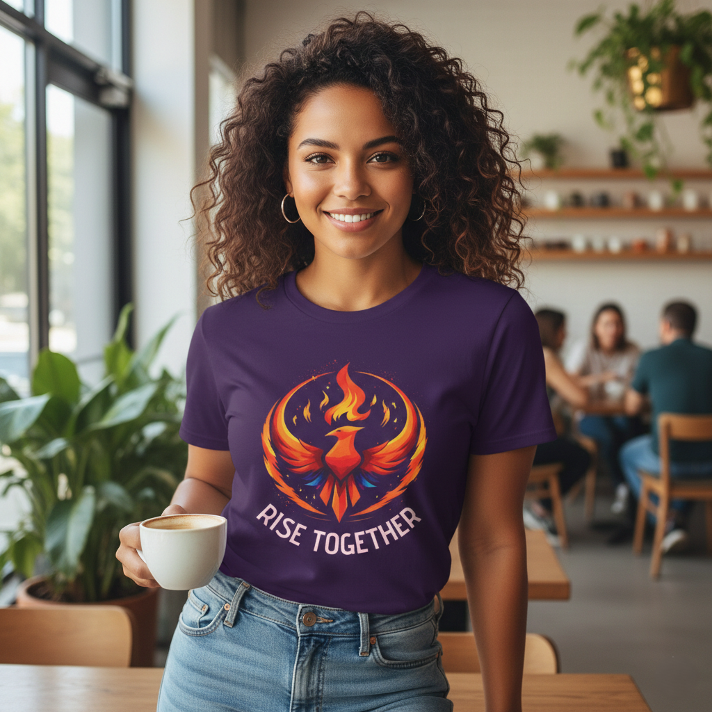 Phoenix Rise Together T-Shirt | Activist Empowerment Graphic Tee