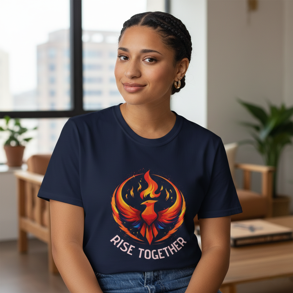 Phoenix Rise Together T-Shirt | Activist Empowerment Graphic Tee