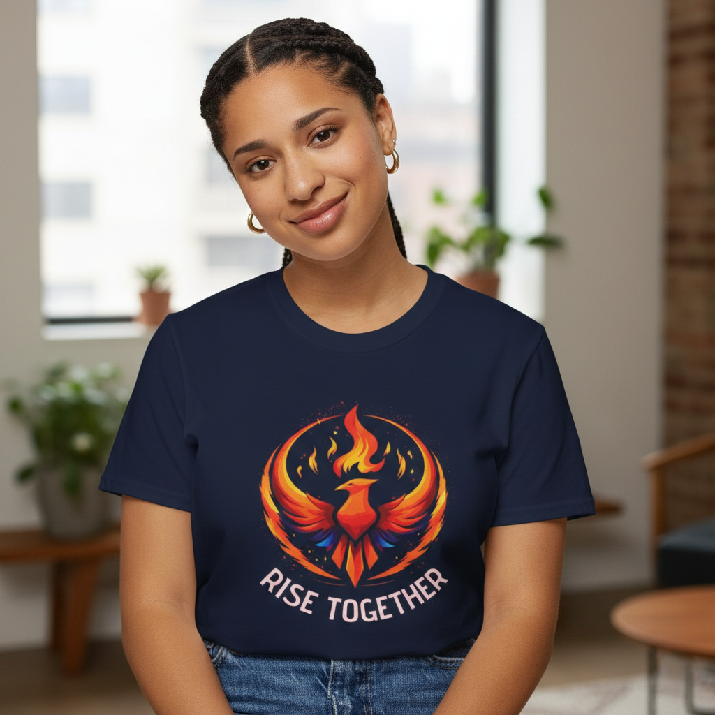 Phoenix Rise Together T-Shirt | Activist Empowerment Graphic Tee