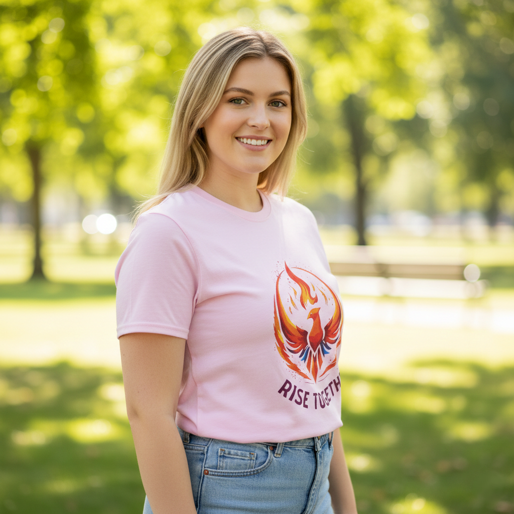 Phoenix Rise Together T-Shirt | Activist Empowerment Graphic Tee
