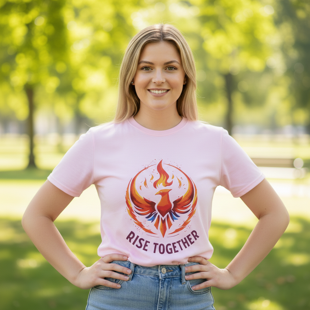 Phoenix Rise Together T-Shirt | Activist Empowerment Graphic Tee