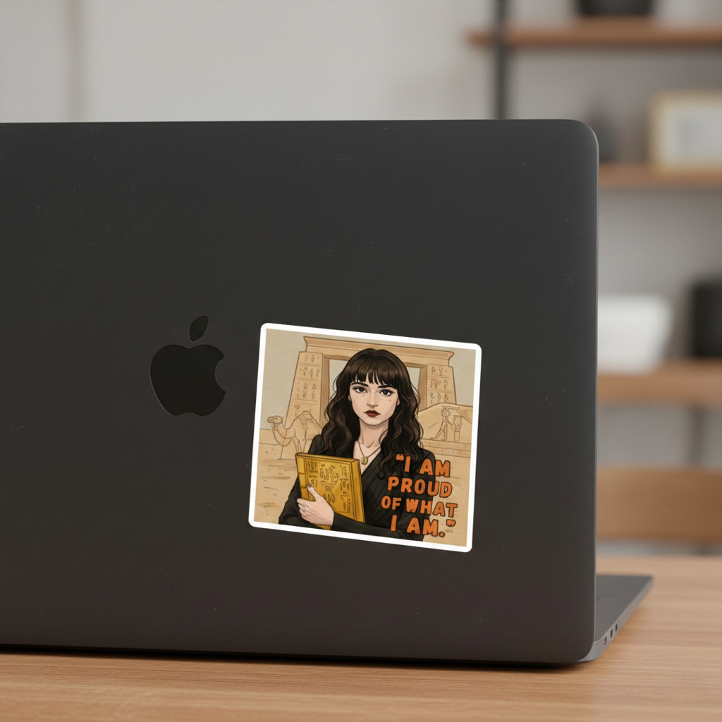 I Am Proud of What I Am Kiss-Cut Sticker | Empowered Woman Gift