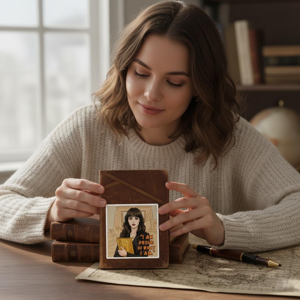 I Am Proud of What I Am Kiss-Cut Sticker | Empowered Woman Gift