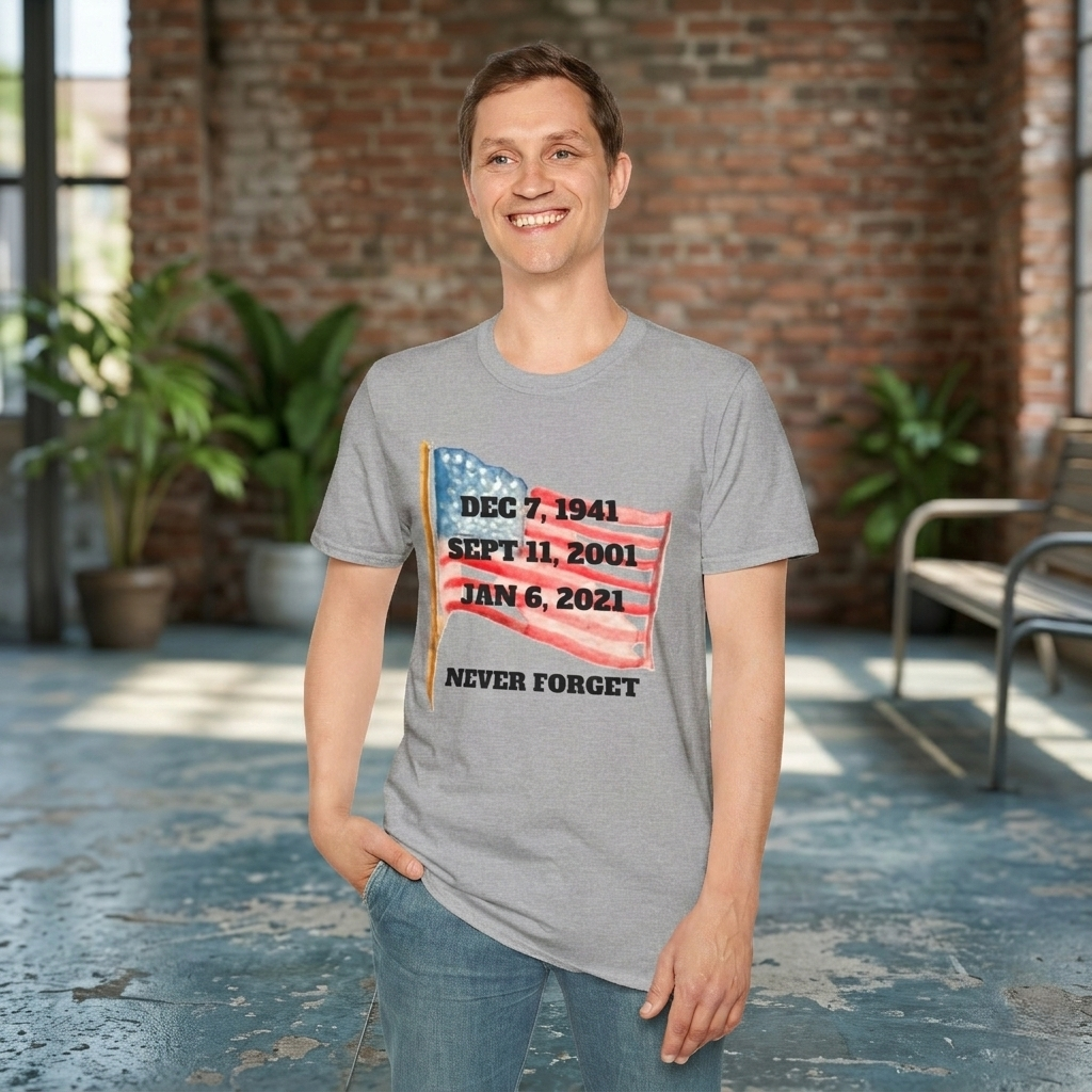 Never Forget T-Shirt, American History Tee, Patriotic Activist Gift