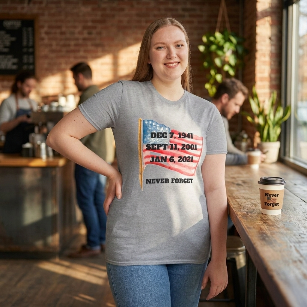 Never Forget T-Shirt, American History Tee, Patriotic Activist Gift