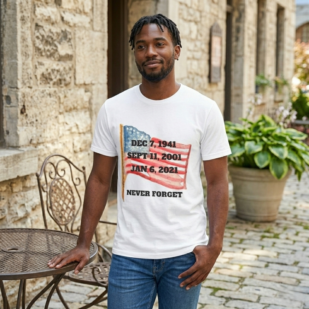 Never Forget T-Shirt, American History Tee, Patriotic Activist Gift