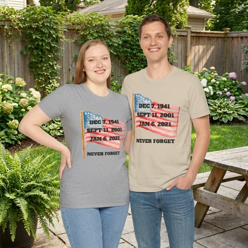 Never Forget T-Shirt, American History Tee, Patriotic Activist Gift