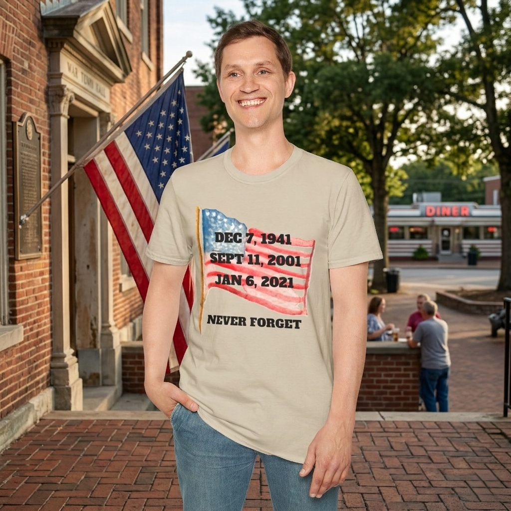 Never Forget T-Shirt, American History Tee, Patriotic Activist Gift